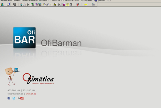 Ofimática Software Pantalla Inicio OfiBarman